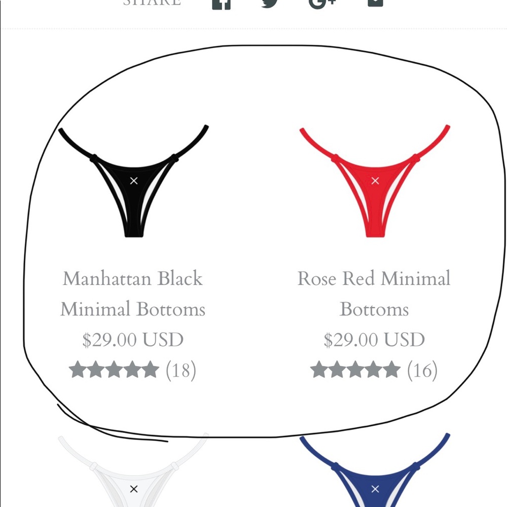 2 Boutine LA bikini bottoms, $25 each!